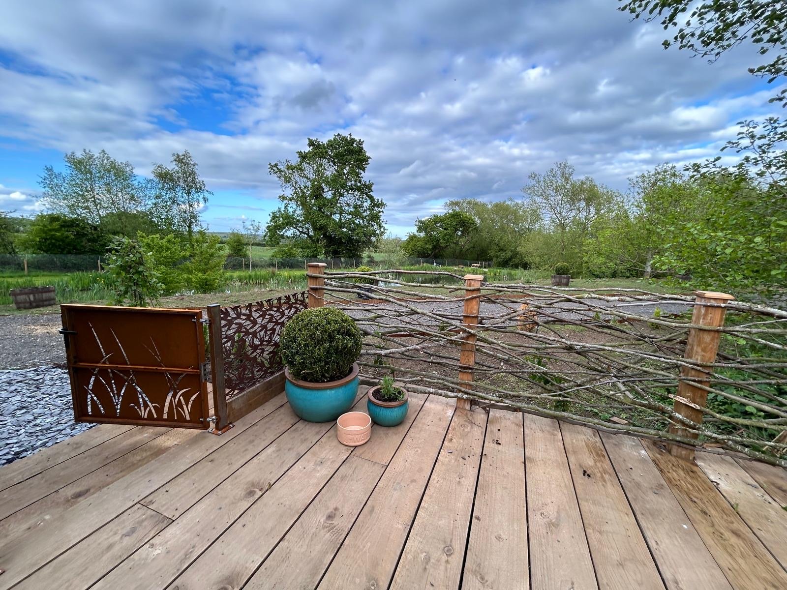 Lincoln Lodge decking view